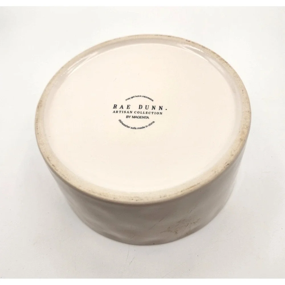 Rae Dunn Dog Bowl Ivory 